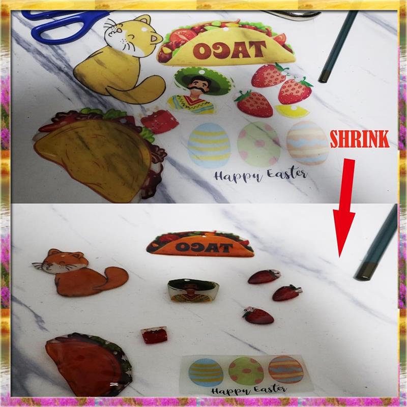 Лучшие предложения Набор термоусадочной пластиковой пленки Shrink Papers 25 шт. Большие листы термоусадочной пленки с 100 шт. Брелоков для детей (11,4X8 дюймов
