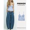 Za2025 Spring-Summer New Type Women's Clothing Sexy All-Matching Slim Fit Small Pleated Poplin Camisole Short Top 2178083