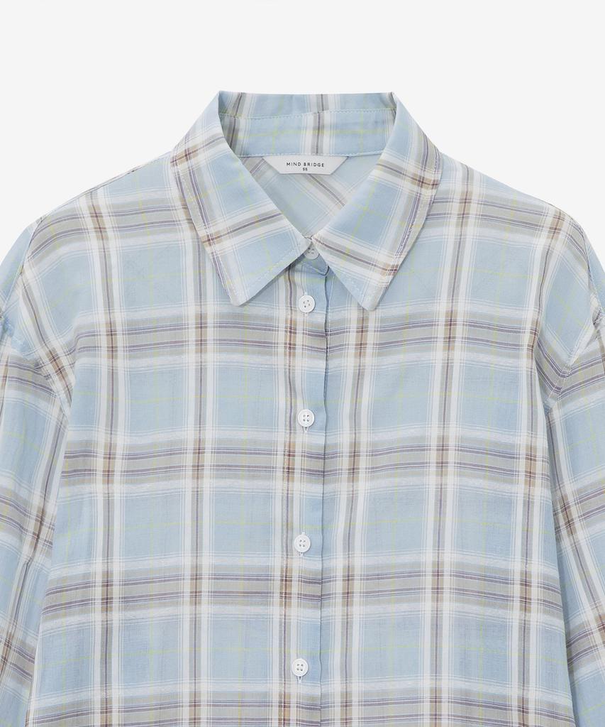MIND BRIDGE WOMEN [On][W] Sheer Check Shirt