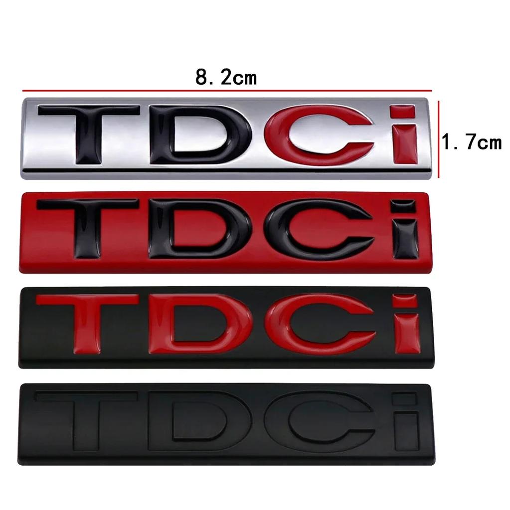 1fPc Metal TDCI Car Rear Trunk Badge Decal Letters Sticker For Ford S-MAX GALAXY Raptor Edge Fiesta Shelby EscapE FIGO KA