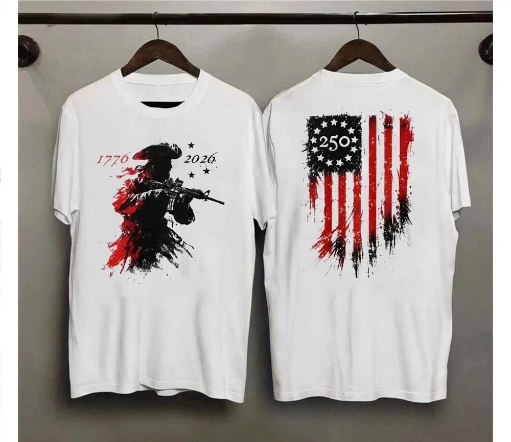 America 250th Anniversary Patriotic TShirt 17762026 Soldier Shirt