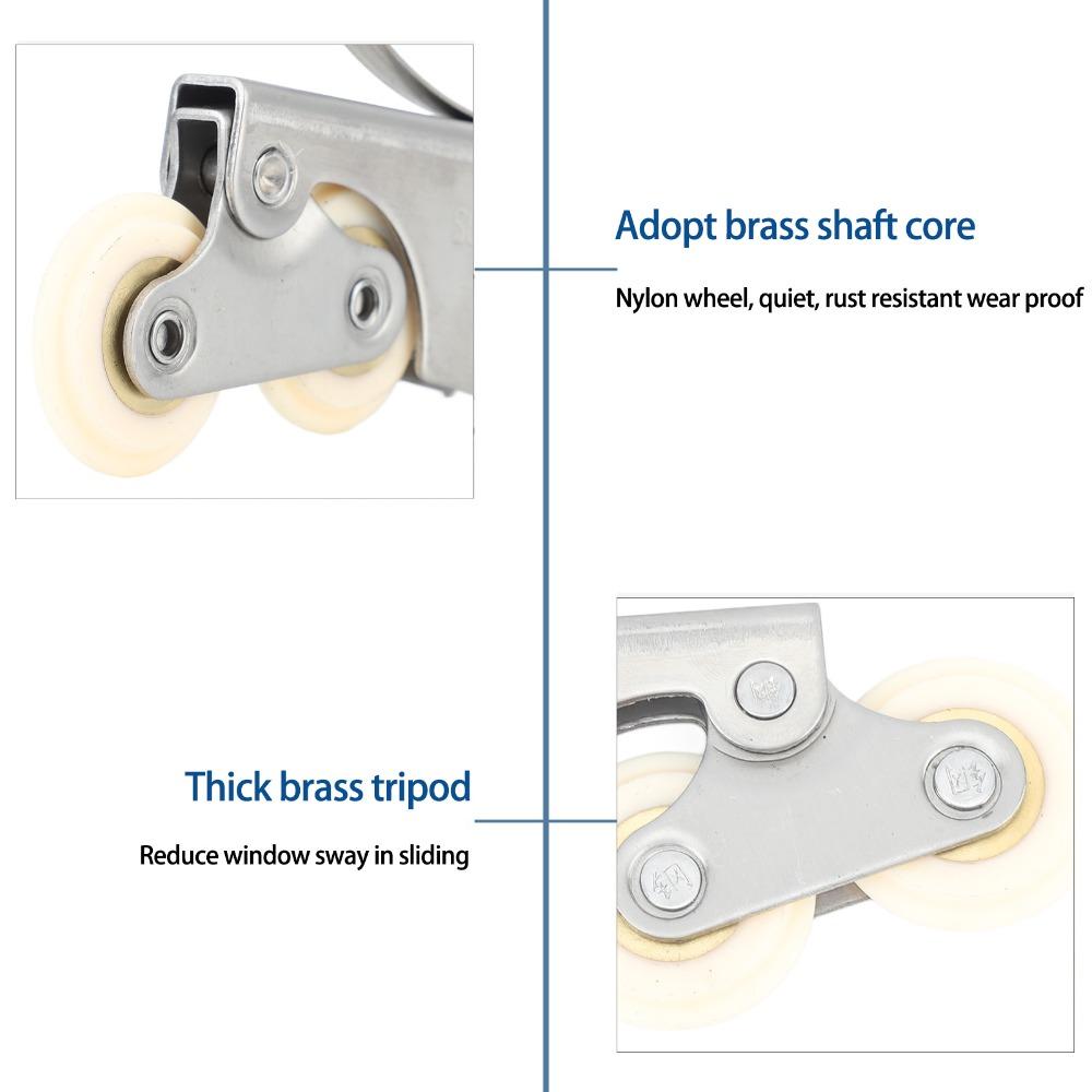 2pcs Silent Sliding Door Pulley Easy Installation Cabinet Roller Pulley Door Roller Wheels Bathroom