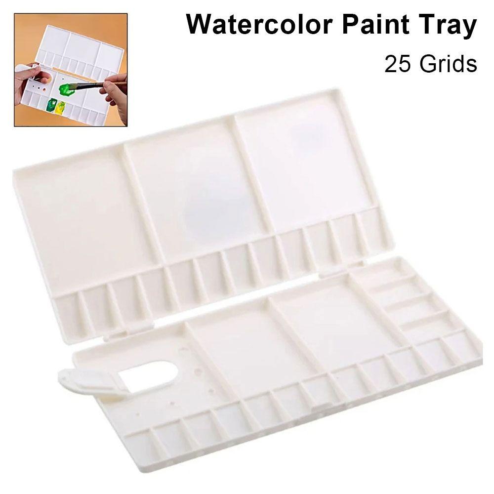1 шт. Складной лоток для акварельной краски 25 ячеек Коробка для пигментов Новая палитра для нейл-арта Инструмент для нейл-арта