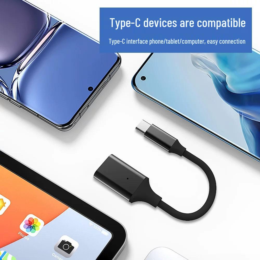 Кабель-адаптер USB-C на USB 3.0 Female для телефонов, планшетов, ноутбуков, клавиатур, мышей и OTG-устройств.