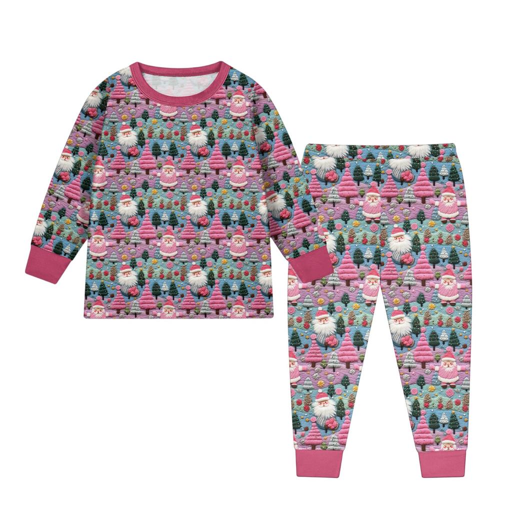 Детский модный костюм юбка топ с круглым вырезом и длинными рукавами брюки