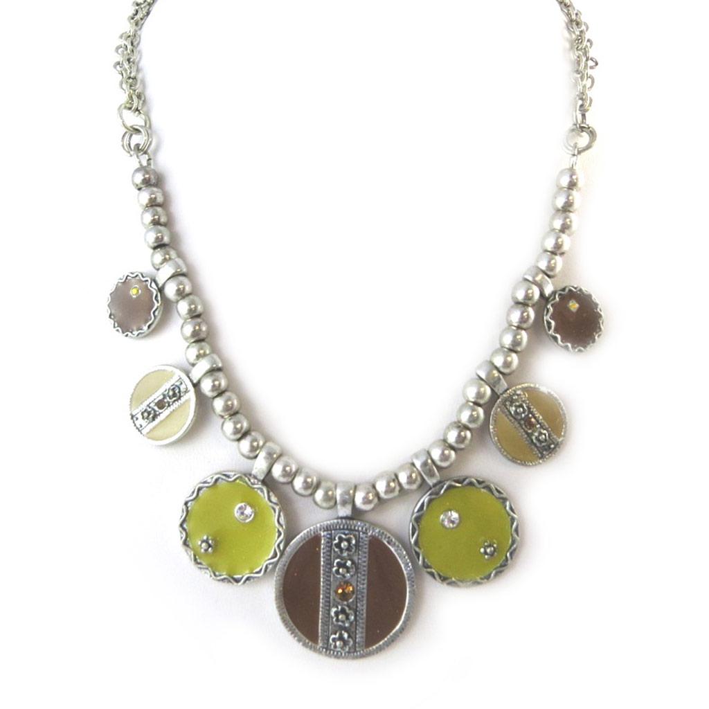 Les Trésors De Lily [C5342] - Дизайнерское колье «Эсмеральда», коричнево-желтый