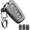 For Toyota Key Fob Cover, ABS carbon fiber pattern Key Fob Case Fit for 2017-2021 2022 2023 Toyota Corolla Camry RAV4 Highlander 4Runner Prius CH-R