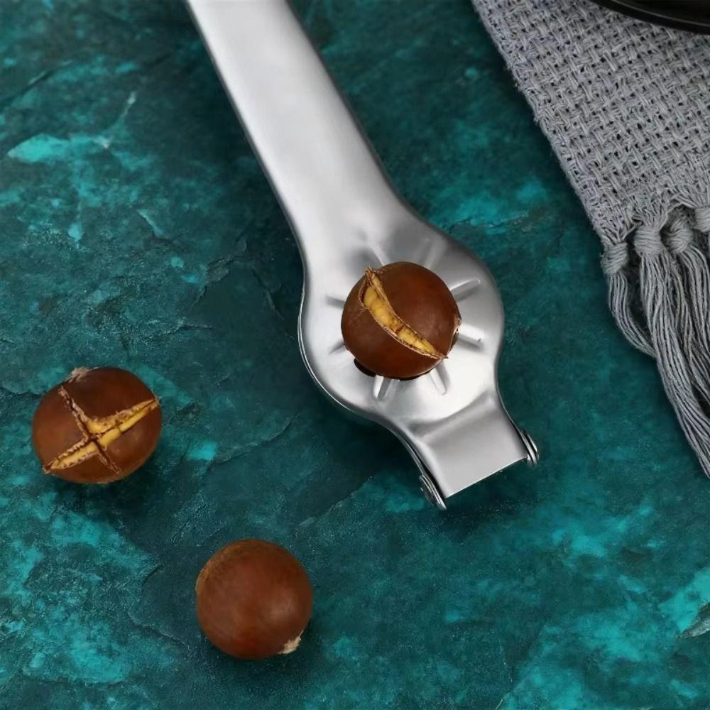 Cutter Function Chestnut Clip Opener Stainless Steel 2 in 1 Kitchen Tool Kitchen Use