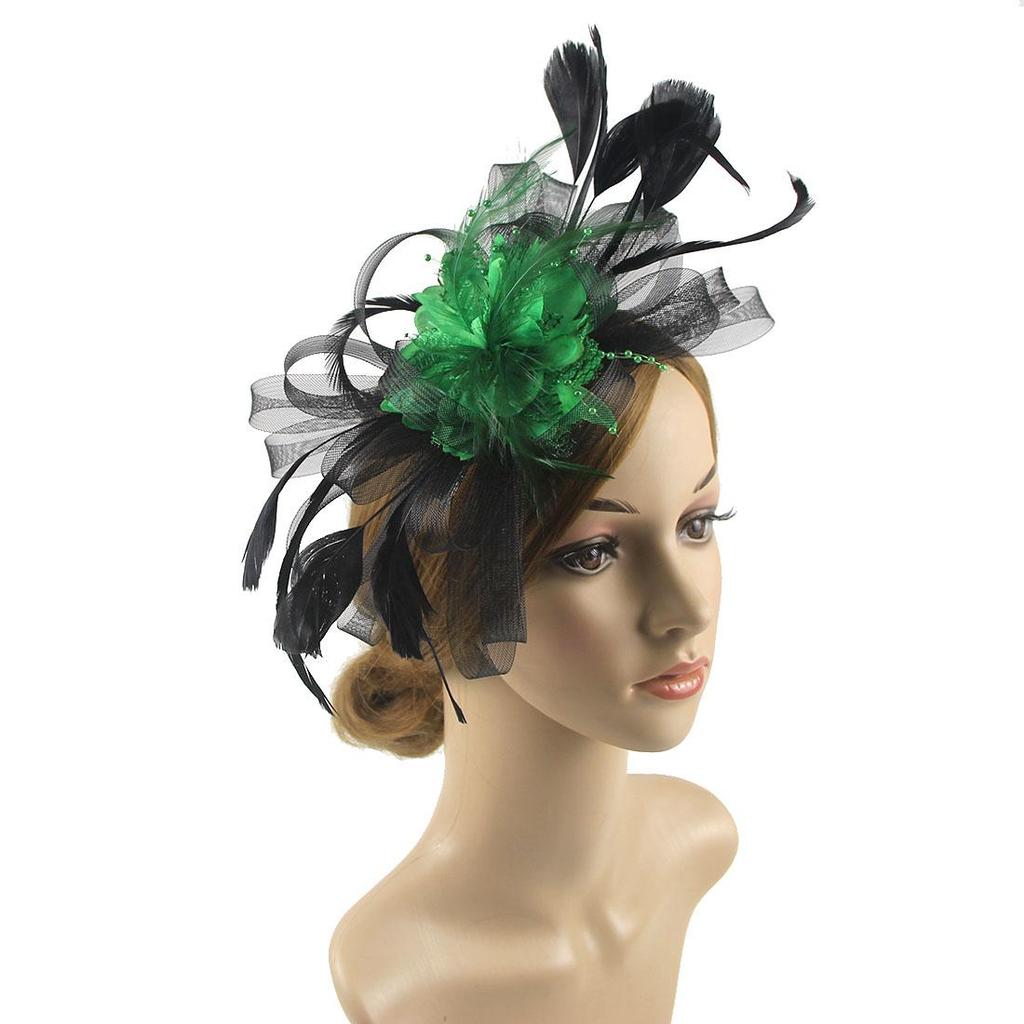 Large Wedding Feather Hair Fascinator On Headband Ladies Day Royal Ascot Races Aliceband Net
