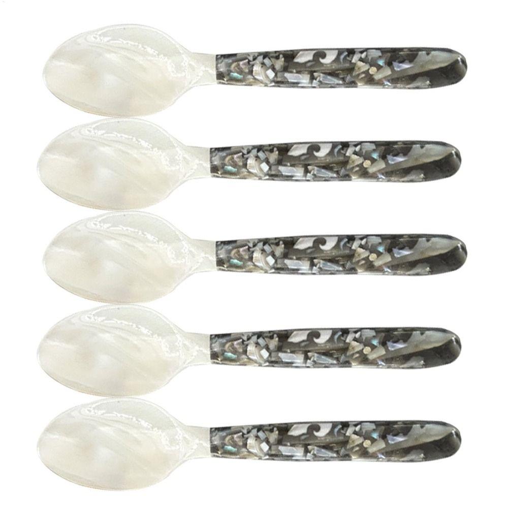 Coffee Gadgets Pearl Spoons Shell Dessert Spoon Polished Teaspoons  for Hotel Restaurant