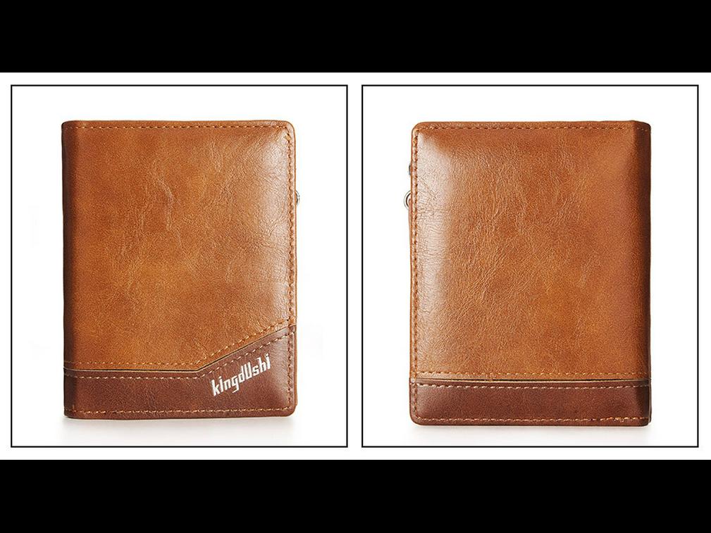 Мужская сумка-кошелек из искусственной кожи на молнии с цепочкой: Кошелек для карт и монет