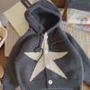 Girls' Hooded Cardigan Sweater Coat - New Spring/Autumn 2023 Trend