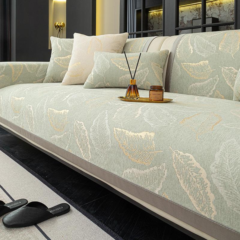 Thick Cotton-Blend Sofa Cover, Cozy Couch Cover And Snug Sofa Slipcover For 2-3 Seater Living Rooms