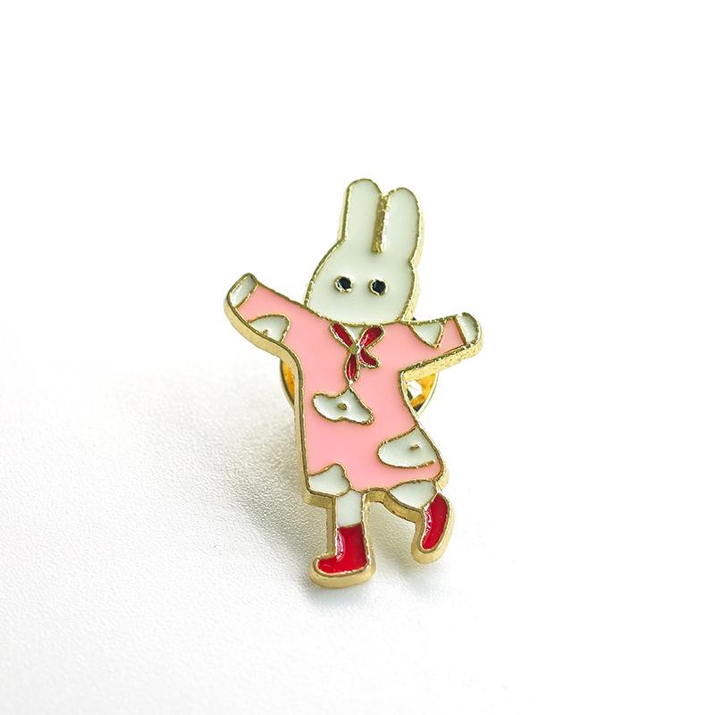 Милая металлическая брошь с мультяшным рисунком - Модный аксессуар