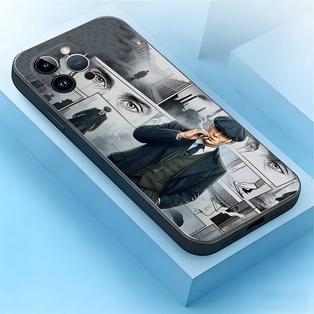 Peaky Blinders Phone Case For iPhone 17,16,15,14,13,12,11,Air,XR,Pro,Max,Plus,mini,SE Silicone Black Cover