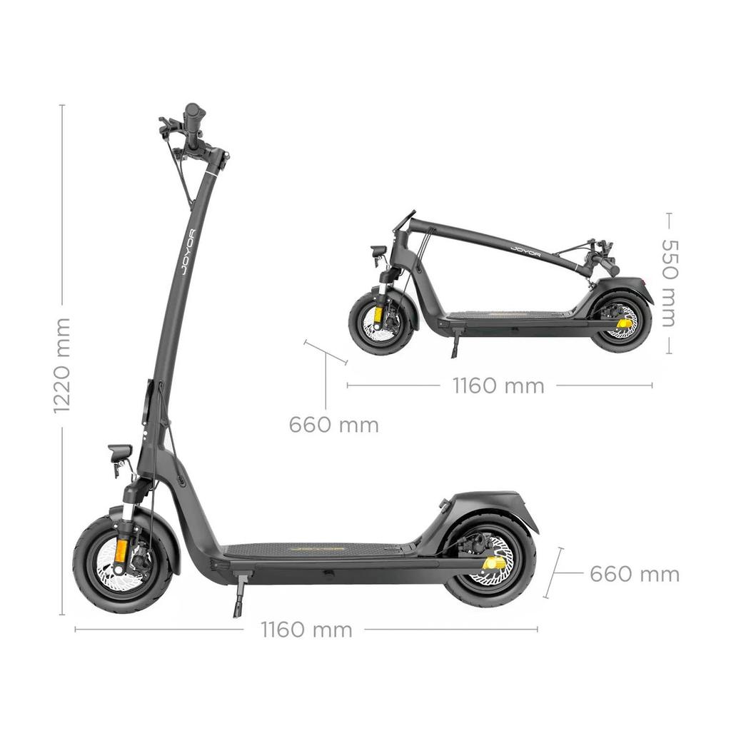 Joyor C10E ABE Version 10" Road Legal E-Scooter Ideal for German Riders, 500W 48V10.4Ah, Front Suspension, Foldable Electric Scooter