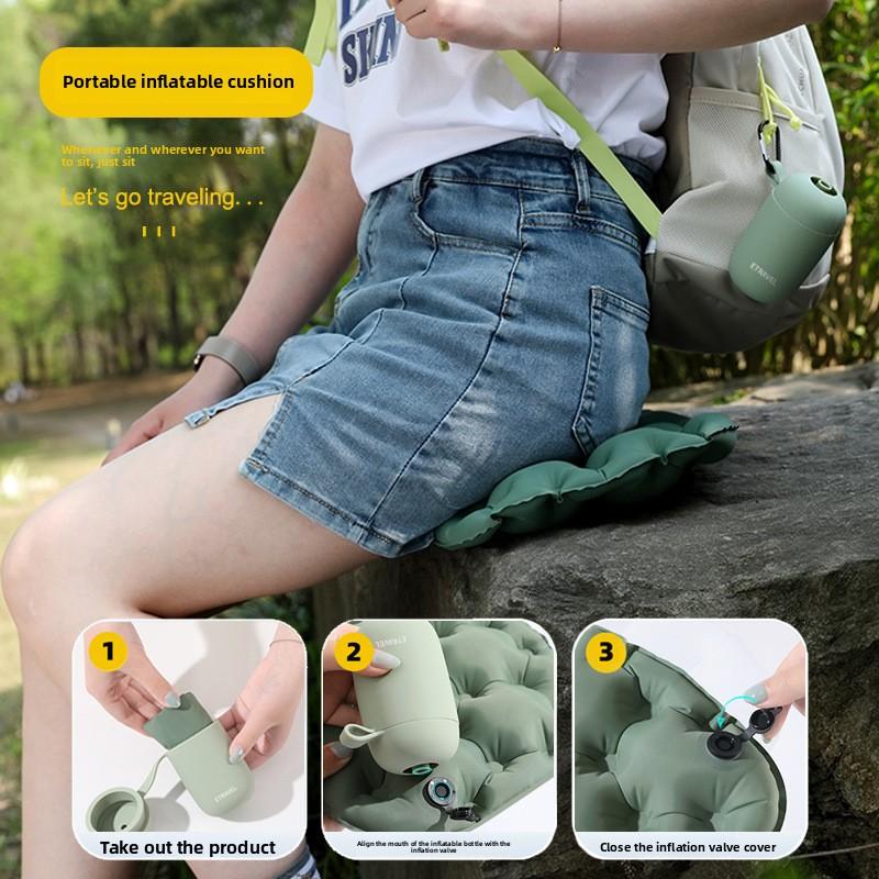 Outdoor Inflatable Seat Cushion, Camping and Picnic In The Wild, Single-person Portable Fart Cushion, Easy To Store, Thickened Travel Seat Cushion