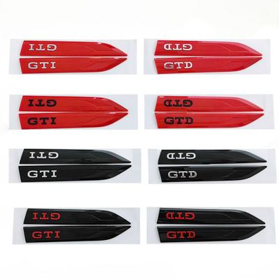 2 шт. x ABS GTD GTI логотип значок на боковое крыло автомобиля наклейка эмблема наклейки для G-olf Polo Jetta Passat Tiguan Scirocco