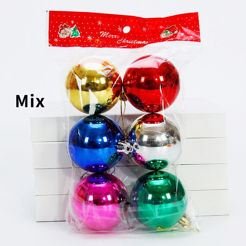 6pcs/Lot 6cm/2.4Inch Christmas Tree Decoration Color Hollow Balls Ornaments Hang Bauble Ball For Home Bar Party Decoration