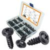350Pcs Cross Slot with Pad Self-tapping Screw Set M3M3.5M4M4.8 Black Plus Hard Disk Headband Pad Screw