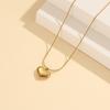 Stylish Minimalist Gold Heart Necklace for Women - Versatile, Elegant, High-End Titanium Steel, Non-Fading Snake Bone Chain