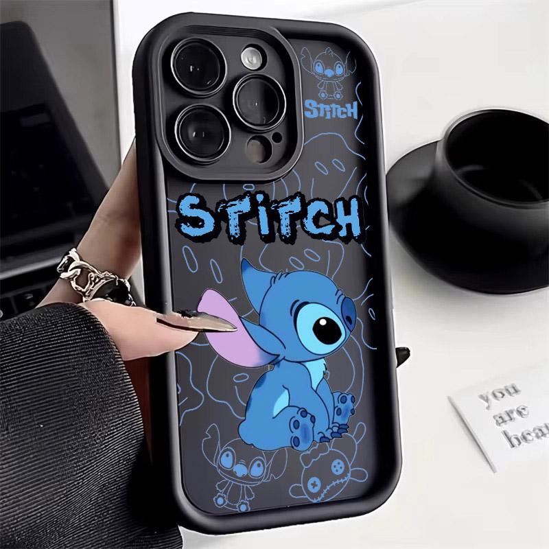 Мультяшный чехол для телефона Ангел Стич для iPhone 17E 11 12 13 14 15 16 17 Pro Max Fundas 17 Air Plus 16e 13 Mini Силиконовая задняя крышка