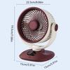 LED Digital Display Desktop Electric Fan 120° Rotating Outdoor Camping Fan  Household