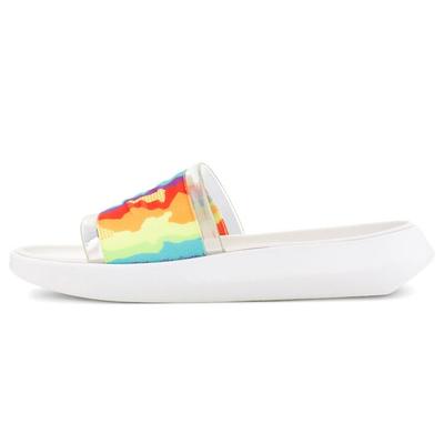 Slide Cali Collage Fabric Удобные модные сандалии Slide Flat Женские сандалии Rainbow-Stripes 1120001-RSTR