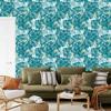 Leaves and delicate flowers wallpaper for living room and bedroom 50x1000