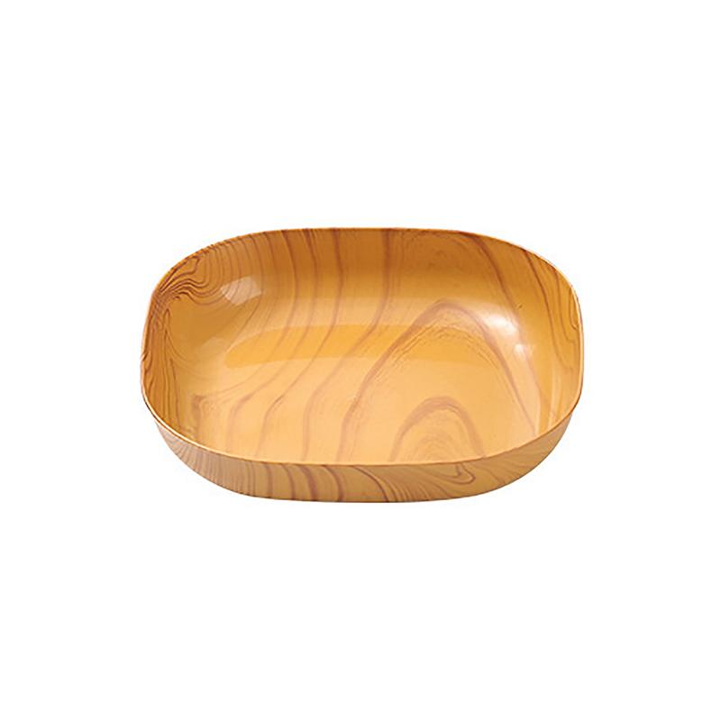 Creative Imitation Wood Plastic Snack Plate Vinegar Dish Home Sushi Breakfast Dried Fruit Snack Tray Bone Spitting Dish