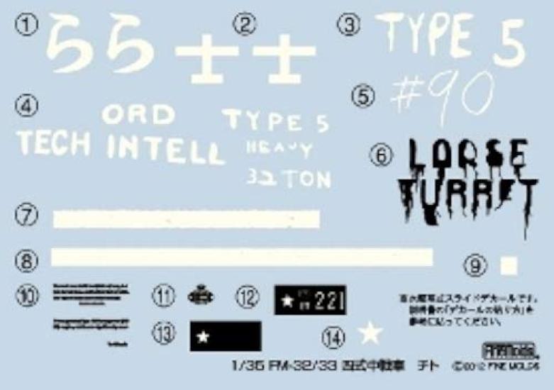 Fine Molds Scale Japanese Army Type 4 Medium Tank Mass Production Plastic Model Kit FM33 1/35 Chi-To