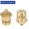 2X M6 M8 Thread Positive Negative Battery Post Connector Terminal Adapter Battery Pole Adapter Brass Battery Terminal Connector