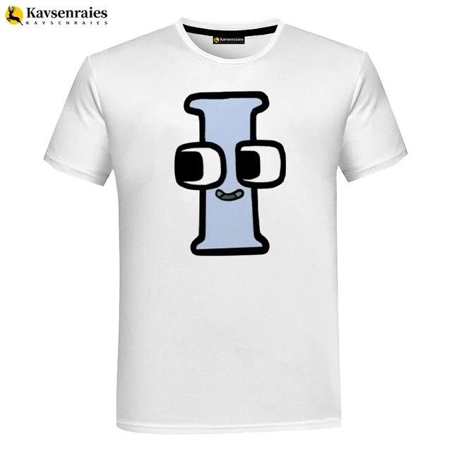 Футболка с 3D изображением алфавита, детская футболка с рисунком аниме для мальчиков и девочек, крутая уличная одежда с короткими рукавами, топы