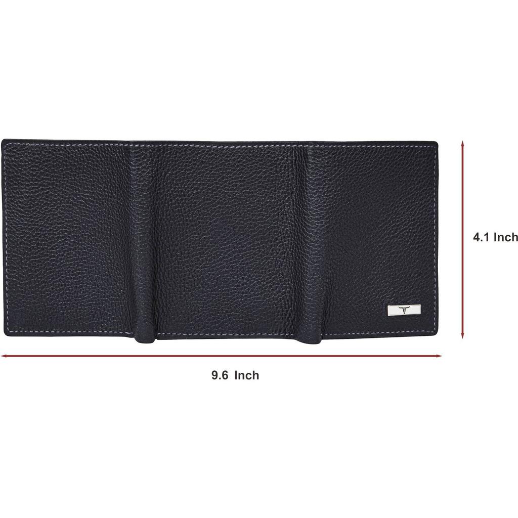 Мужской повседневный кошелек из натуральной кожи с RFID-меткой - мини  (6 слотов для карт)