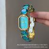 French Style Mini Crystal Watch for Women Light Luxury Elegant Diamond Dress Wristwatch