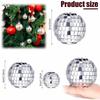 6/12pcs Mini Mirror Disco Ball Stage Light Reflective Rotating Bright Silver Glass Ball Birthday Wedding Party Cake Home Decor