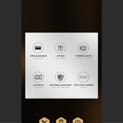 Мужские машинки для стрижки волос с цифровым дисплеем, электрический триммер для волос, скульптурный толкатель, набор для волос в носу