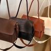 Зимняя женская сумка через плечо с узором аллигатора с клапаном из искусственной кожи, винтажная сумка через плечо большой емкости
