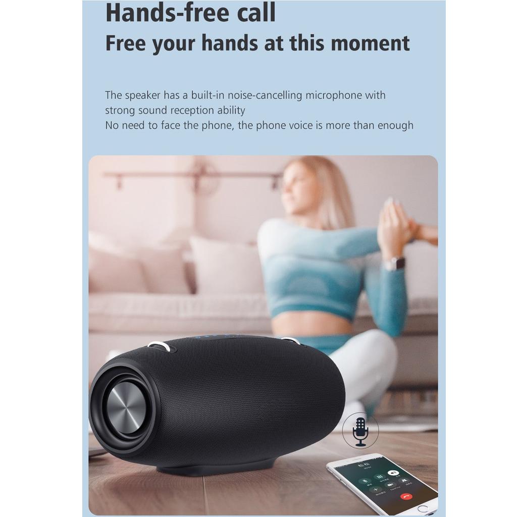 Bluetooth-динамики, 60 Вт портативный динамик громкий, водонепроницаемый наружный Bluetooth-динамик IPX6, 40 часов воспроизведения, глубокий бас, стерео, эквалайзер, динамики Bluetooth беспроводные