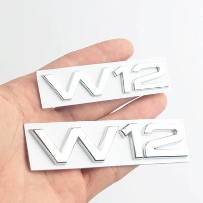 3D Металлический Хромированный Черный Логотип W12 Буквы Наклейка На Крыло Багажник Автомобиля Значок Для A8 D3 S8 A8L Q7 Эмблема W12 Наклейка Аксессуары