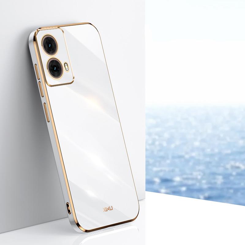 Роскошный чехол для Motorola MOTO G85 5G с покрытием, мягкий силиконовый чехол для защиты линз TPU, противоударный чехол для телефона MOTO G85 5G