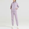Anta Цветной блок, капюшон, застежка-молния, брюки с эластичным поясом, повседневный комплект, женские комплекты, фиолетовый 962317707-4