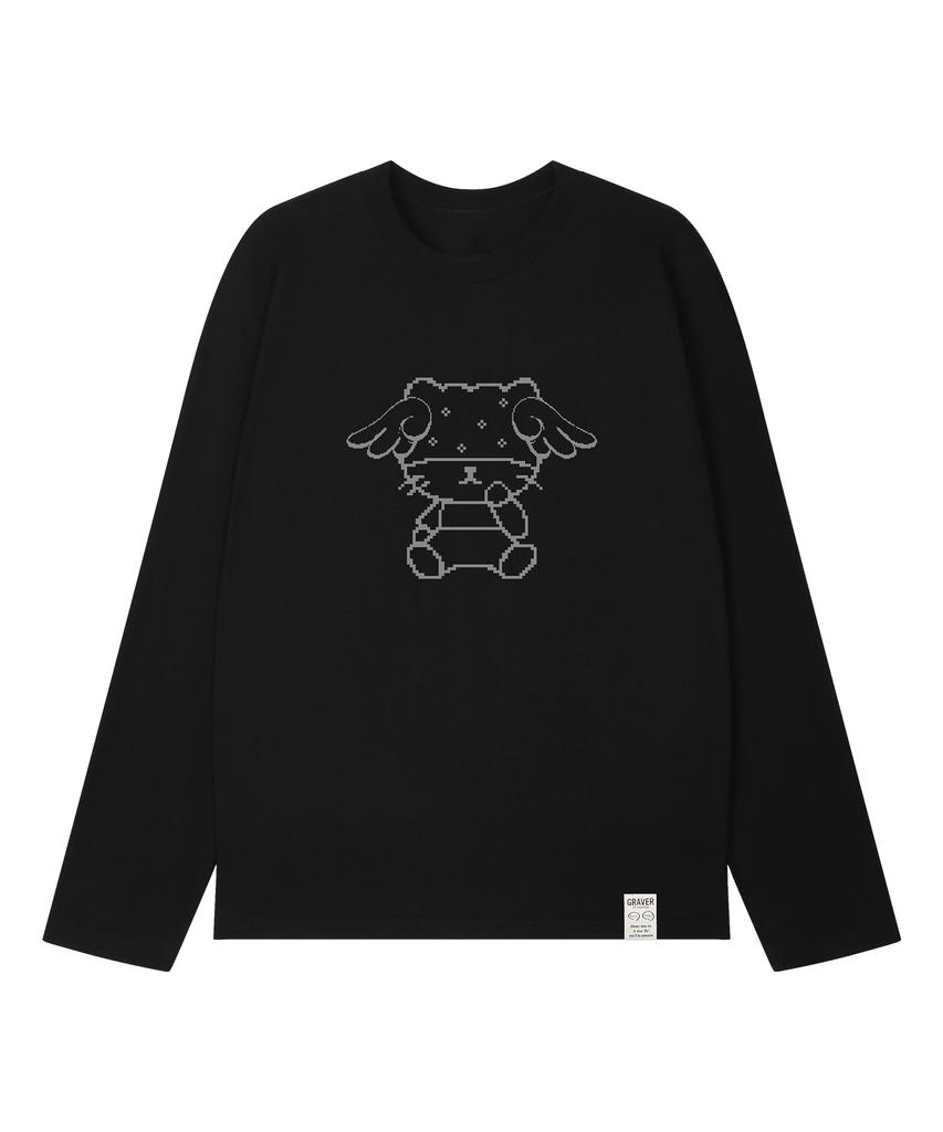 GRAVER [Унисекс] Пиксельная футболка с длинным рукавом G.O.C.A.T_3 цвета