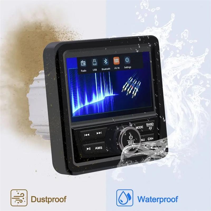 Marine Radio For Yacht ATV UTV Digital Media Audio Playe Waterproof Boat Accessories