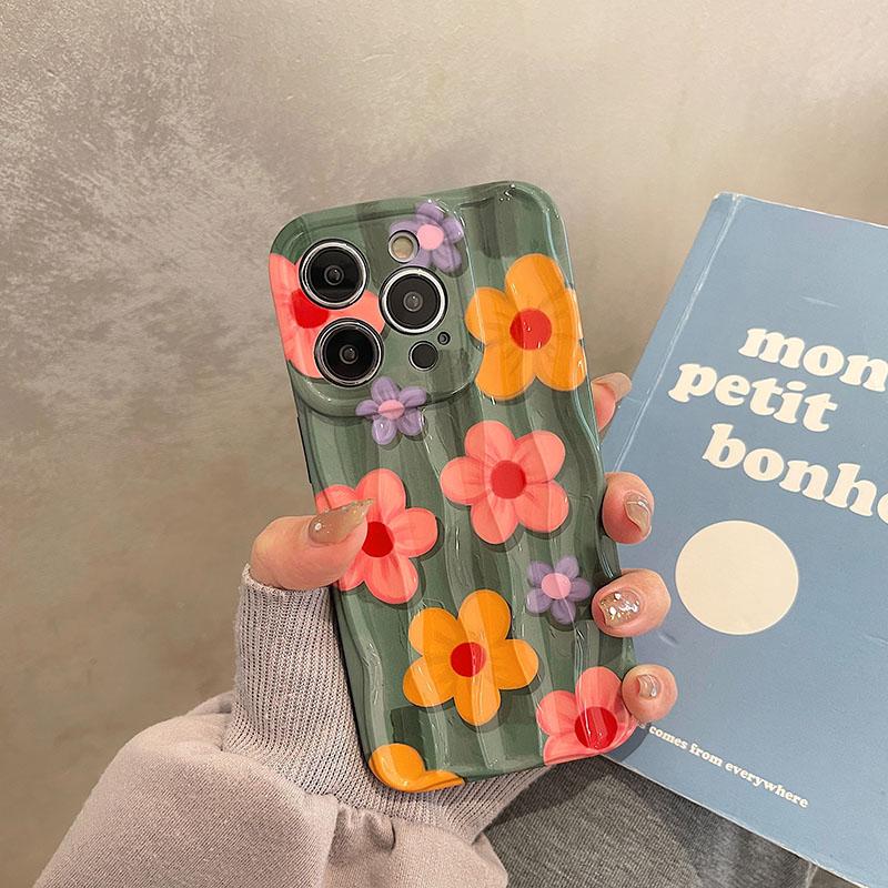 Маленький цветочный модный волнистый дизайн чехол для телефона для Iphone 14 Pro Max 13 11 12 14 Plus задняя крышка Капа