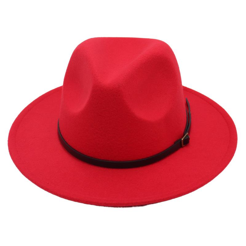 Оптовая продажа Детский Топ-шляпа для Дефиле Пряжка для Ремня Сценическая Шляпа-цилиндр Родитель-Ребенок Досуг Шерстяная Шляпа Широкие Поля Джазовая Шляпа Мужчины и Женщины