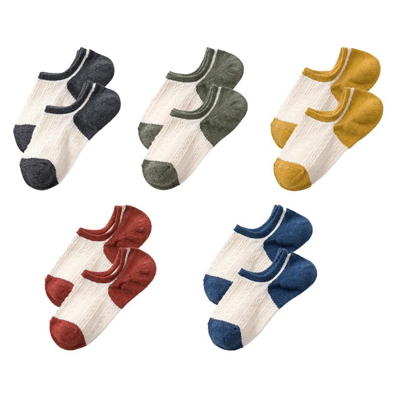 5 пар летних женских носков в стиле ретро ярких цветов, хлопковые повседневные сетчатые милые короткие невидимые носки, размер ЕС 35-39