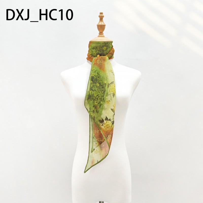 Long Skinny Scarf Women Floral Paisley Print Chiffon Neck Tie Hair Band Office Casual Wear Fall