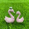 Шикарные статуи лебедя, топперы, реалистичная форма, две части, декоративные