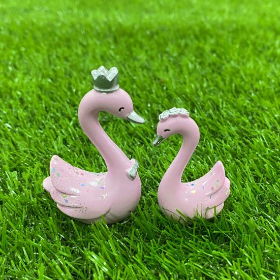 Шикарные статуи лебедя, топперы, реалистичная форма, две части, декоративные